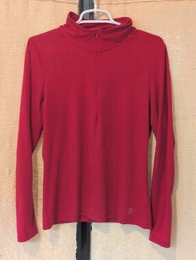 Source Unknown Bright Pink Long-Sleeve Quarter Zip Lightweight Top